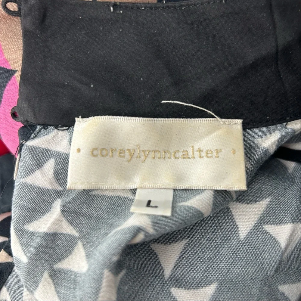 Corey Lynn Calter Geometric Blouse Large - Picture 4 of 5